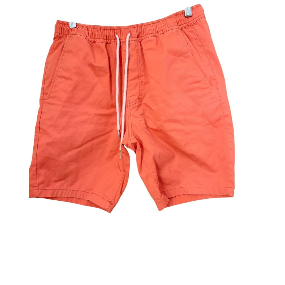 Forever 21 Men’s Coral Drawstring Shorts Size Small Casual Summer Cotton